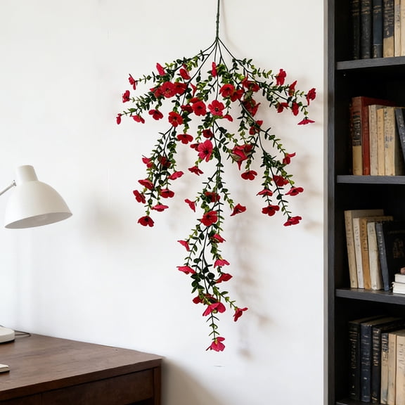 ZhyrZng Artificial Flower Wall Hanging Decor - 30 Inch Fake Rose Vine Bouquet for Wedding Arch | Simulation Floral Arrangement for Home Living Room Party Backdrop & Door Wreath