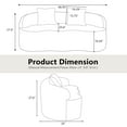 thumbnail image 6 of Living Room Sofas White Curved Loveseat Sofa with Round Armrest, Compression Couch with 2 Pillows, Cream Couch for Small Space, Living Room, Bedroom, No Assembly,Comfortable Sofas, 6 of 24
