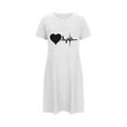 thumbnail image 2 of Censtreet Nightgowns for Women Sleapwear Short Sleeve Night Shirts Soft Sleep Dress Classic NightDress, 2 of 7