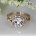 thumbnail image 2 of Forever Jewels 1.50Ct Cushion Cut Moissanite Women Infinity Engagement 14K Rose Gold Plated, 2 of 5