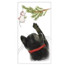 Mary Lake-Thompson BT1744 Black Cat Holiday Flour Sack Towel 30 Inches