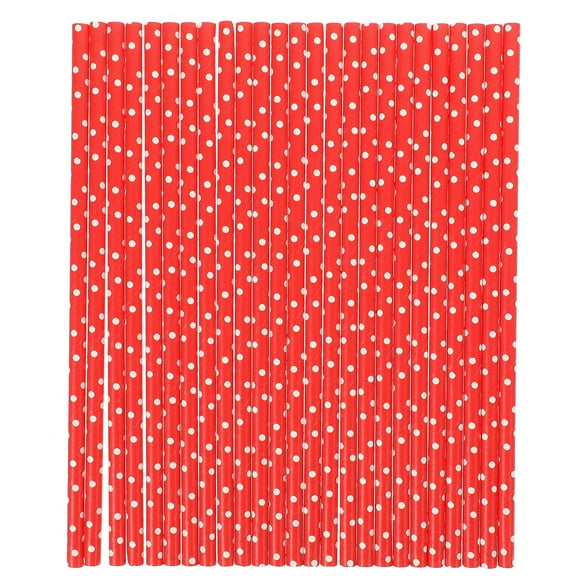 Red Paper Straws for Decor Fashionable and Practical Disposable Drink Straws for Parties 100pcs