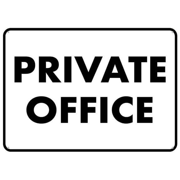 Private Office Sign 12X8 Inch Tin Sign Great For Garden And Yard Wall Decor