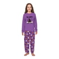 thumbnail image 4 of Family Matching Halloween Pajamas, Purple Haunted House Design with Festive Ghost and Pumpkin Pants, 4 of 7