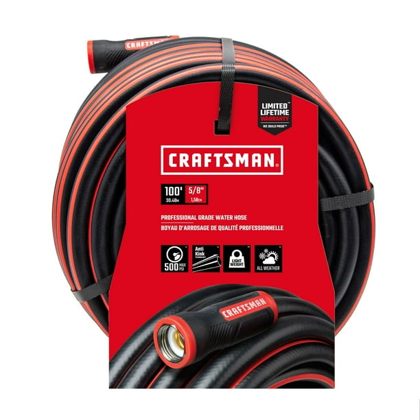 Manguera de jardín Craftsman Heavy Duty Professional de 5/8 pulgadas x 100 pies