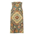 thumbnail image 3 of Heritage Bohemian Floral Traditional Moroccan Style Spring Summer Dresses for Women Fashion T-shirt Dress Casual Sleeveless Loose Sundress with Pockets, 3 of 5