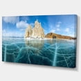 thumbnail image 2 of Lake Baikal Ice and Rocks Panorama - Large Seascape Art Canvas Print, 2 of 3