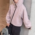 thumbnail image 4 of Xyant Girls Rain Jacket Boys Sportswear Water Resistant Hoodie Kids Toddler Lightweight Raincoats Windbreaker Outdoor (Pink,2-3 Years), 4 of 7