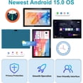 thumbnail image 4 of Android 15 Tablet,10 inch Tablets, 8GB RAM+32GB ROM/2TB Expandable, 2 in 1 Tablets with Keyboard Case, 1280x800 IPS Display Screen, 5G Wi-Fi6, Dual Camera, 6000mAh Battery BT5 Widevine L1 (Green), 4 of 4