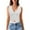 White, variant on Womens Camisole Lace Trimmed Slim Fit Button Front Tank Top Back Detail Solid Color Black L