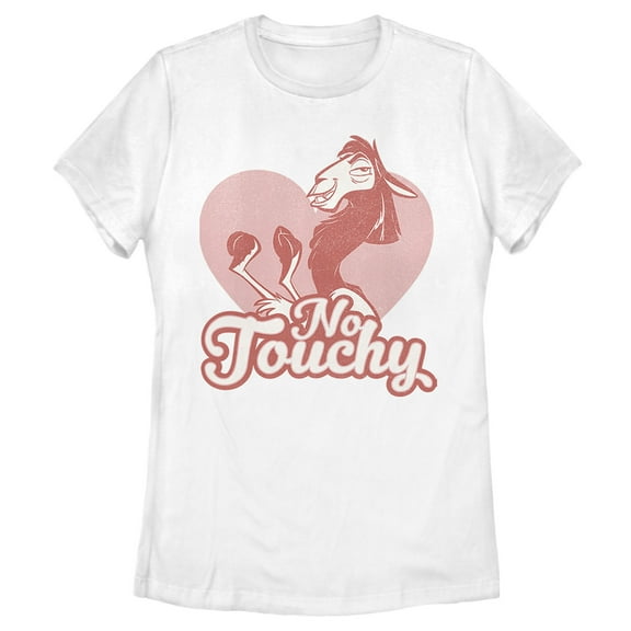 Women's The Emperor's New Groove Valentine Kuzco No Touchy Graphic Tee White Small