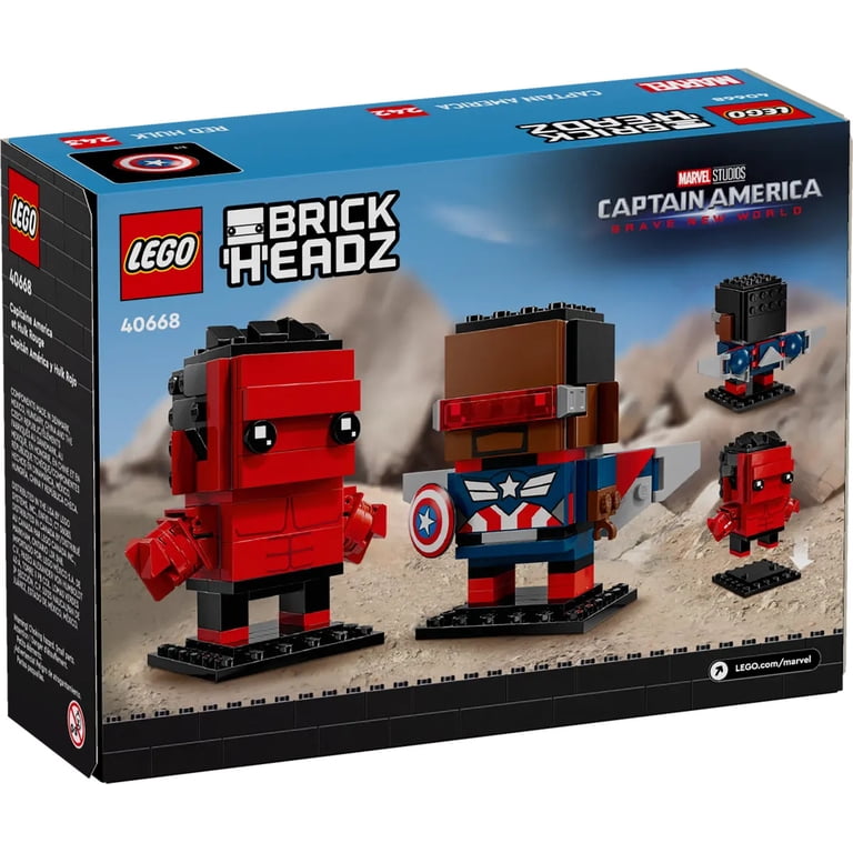LEGO Brickheadz 40668 Marvel Captain America & Red Hulk Figures LEGO Brickheadz 40668 Marvel Captain America & Red Hulk Figures