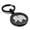 Black, variant on Stainless Steel Elephant Good Luck Charm Round Medallion Keychain Circle Ring