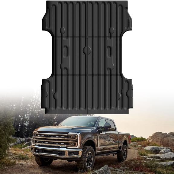 6.8ft Truck Bed Mat Bed Liner for Ford F250 F350 F450 2017-2026 Super Duty, TPE All Weather