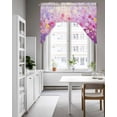 thumbnail image 4 of Pink Spring Floral Swag Valance for Windows 56'' x 36'', Summer Daisy Botanical Oil Painting Light Filtering Kitchen Curtains Valances for Bathroom/Living Room/Bedroom/Café, Rod Pocket Curtain Panel, 4 of 6