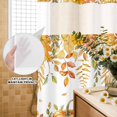 thumbnail image 2 of No Hook Shower Curtain with Built-in Rings - Fall Thanksgiving Washable Waterproof Fabric Bathroom Curtains for Hotel,Rentals, Stall 36 X 72 Inch , Orange Pumpkins Autumn Leaves Floral, 2 of 9