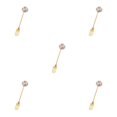thumbnail image 1 of Transemion 1/2/3/5 Cartoon Adorable Restaurant Hotel Tableware Portable Washable Stainless Steel Stirring Mixing Dinnerware Cake Flatware Candy Fork Rainbow 5PCS, 1 of 6