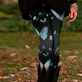 thumbnail image 2 of Bibifish Womens Yoga Pants Butterfly Print Yoga Pants High Waist Stretchy Fabric Casual Walk & Streetwear Elegant Leggings For Ladies, 2 of 5
