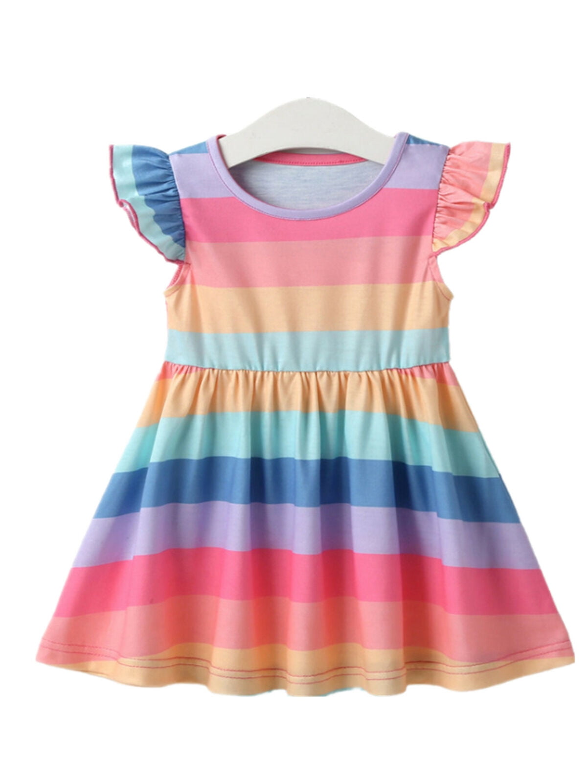 rainbow stripe sundress