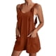thumbnail image 1 of Lucakuins - Mono corto informal para mujer, color sólido, sin mangas, con cuello halter, ropa de verano Lucakuins moda, 1 of 4