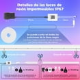 thumbnail image 3 of Tira Led Neon RGB 12.8M Luces Led Para Cuarto Exterior Bluetooth Flex IP67 Manguera Party Luz Lights Navidad Fiesta Lampara Habitacion Calida Home Decoracion BBQ Bricolaje Leds Strip Ambiente 2 Rollos, 3 of 9