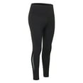 thumbnail image 4 of QAFOPEH Women Solid Color Leggings High Waist Mesh Stitching Butt Lift Stretchy Pants, 4 of 5