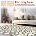 thumbnail image 2 of Flatwoven High Traffic Area Rug, Mystical Cobra Weave Runner, Non Slip, Stain Resistant, Washable Area Rugs for Living Room, Bedroom(Ivory, 8X8), 2 of 8