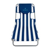 Ostrich Chaise Lounge, Facedown Beach Camping Pool Tanning Chair, Stripe