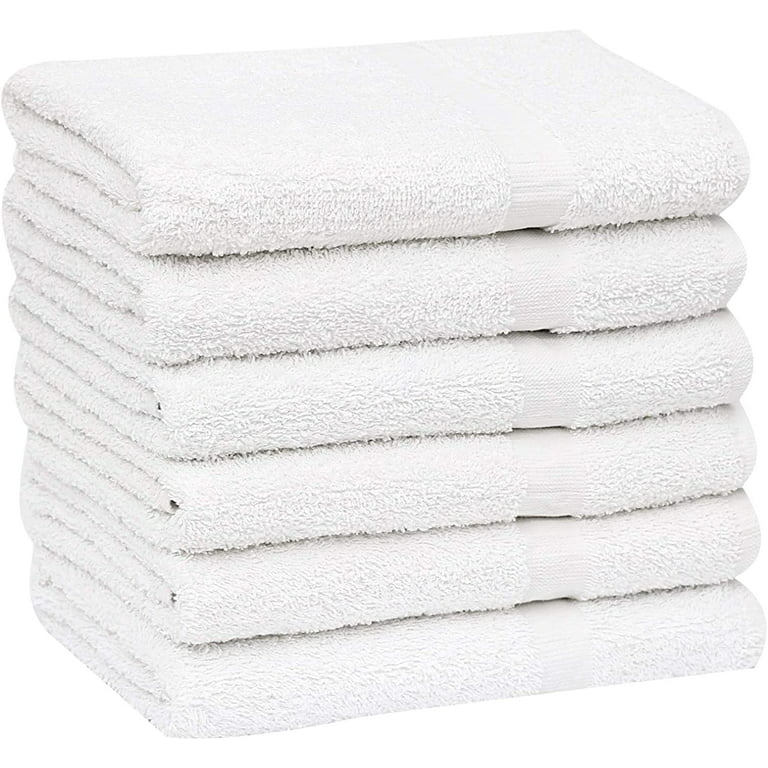 GOLD TEXTILES 60 Pack White Hotel Bath Towels Bulk 20x40 Inches - Cotton  Blend Economy Cheap Bath Towels for Commercial Uses, Gym, Salon, Spa & Hair  