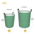 thumbnail image 5 of ZICANCN Green Gingham Check Laundry Basket Organizer , Dirty Clothes Hamper for Bathroom Kids Girls Boys Laundry Hamper Medium, 5 of 8