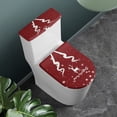 thumbnail image 2 of HELLHERO Christmas Tree Reindeer Stylish Gifts Toilet Covers Set Elastic Edge Polyester, Adjustable, Universal 17"x21", 2 of 5