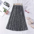 thumbnail image 5 of Edvintorg Floral Skirt for Girls Summer Elastic Waist Loose Casual Beach Skirts Midi Length Fashion Clothing, 5 of 6