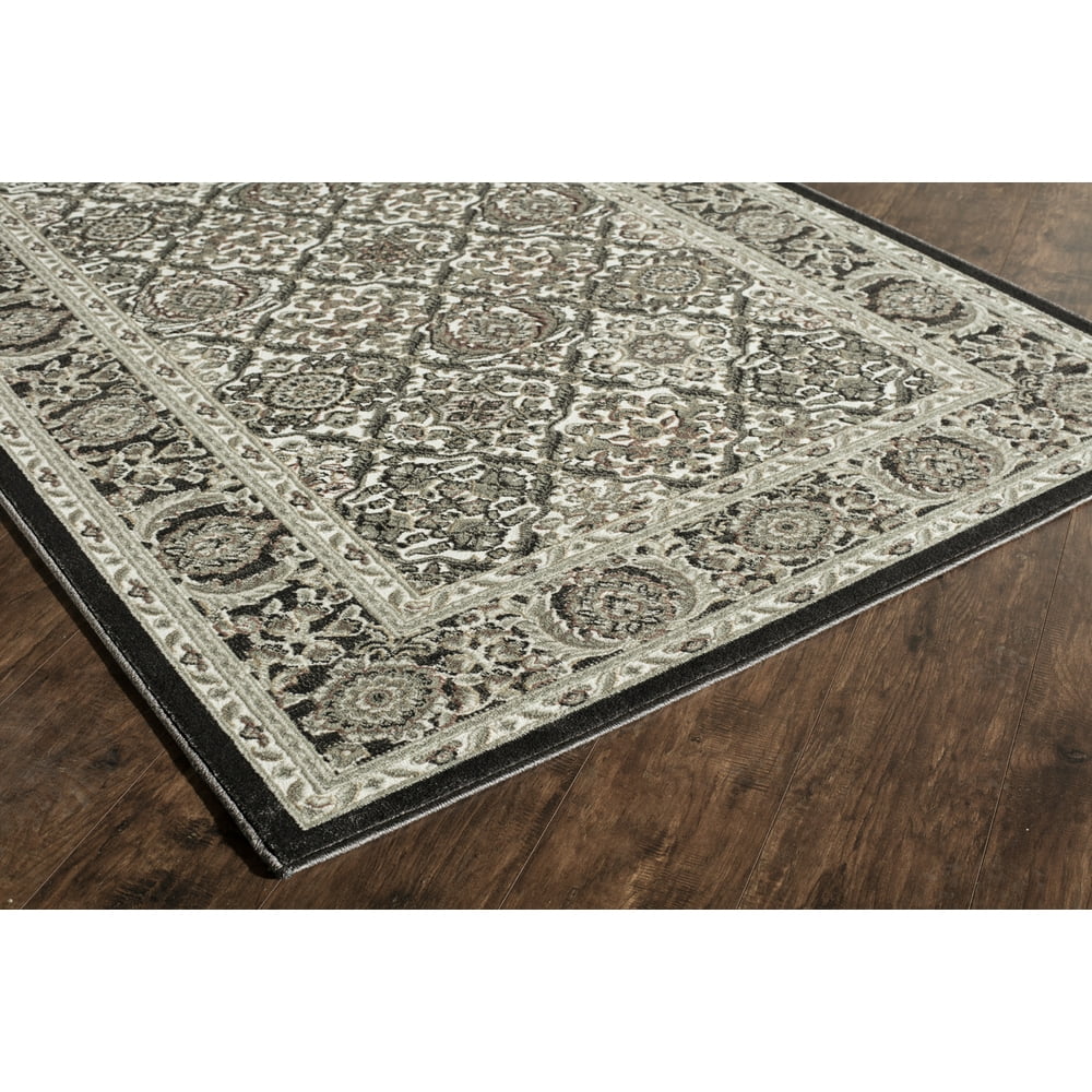 Rugs America Riviera Collection Black RV700G Transitional Oriental Area
