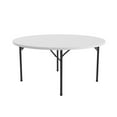 thumbnail image 2 of Correll 60"W x 60"D Economy Blow-Molded Plastic Folding Table in Gray Granite, 2 of 8