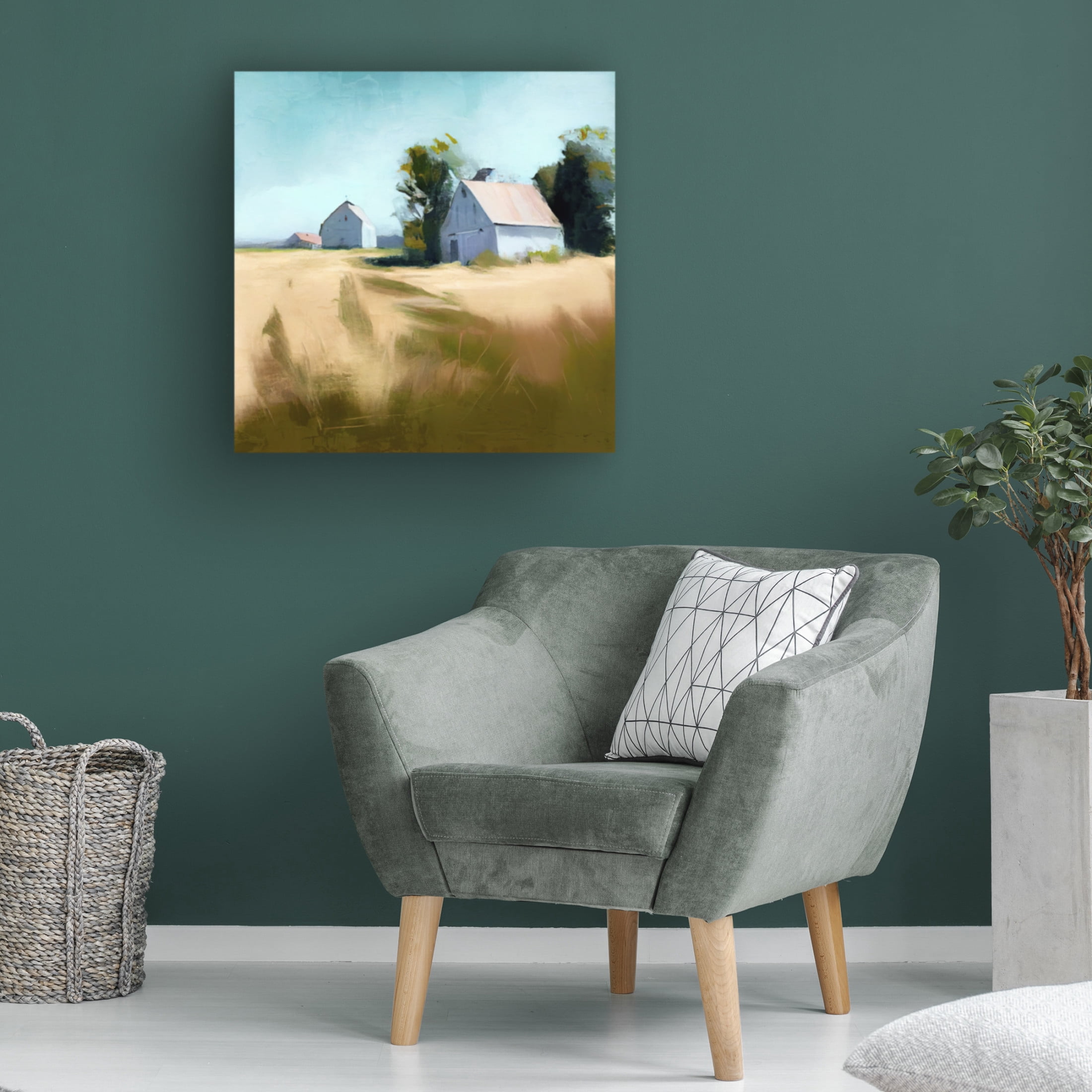 Canvas Wall Art - Sasha 'East Texas' Wall Art for Living Room, Bedroom, or Office Décor by Trademark Fine Art - 35 x 35 Inches