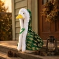 thumbnail image 5 of Winter Poetry Upgrade Christmas Gold Foil Velvet Hooded Cloak Outfit for 23in Geese, Luxury Holiday Porch Goose Costume, 5 of 7