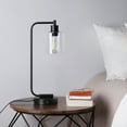 thumbnail image 1 of DEWENWILS Industrial Touch Control Table Lamps with Glass Shade, 3 Way Dimmable with USB Ports, Black, E26 Buld Included, 1 of 7