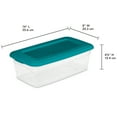 thumbnail image 3 of Sterilite 1.5 Gallon Sachet Plastic Storage Box, Teal, 10 Count, 3 of 4