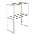 thumbnail image 1 of Stainless Steel Multifunctional Microwave Oven Rack Household Telescopic Pan Pot Storage Shelf Assembly Standing Type Double Layer Kitchen Storage Holder, 1 of 4