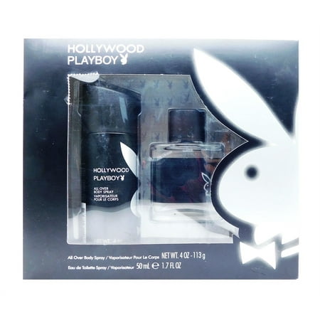Playboy Hollywood Set: All Over Body Spray 4 Oz., Eau De Toilette 1.7 Fl