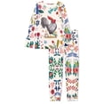 thumbnail image 5 of FOR U DESIGNS Flower Rooster Pajamas for Women Set Long Sleeve Nightwear for Women Set of 2 Size 2XL Ladies Pj Bottoms Lightweight Lounge Set with Pockets Jogger Sleepwear Set for Women, 5 of 6