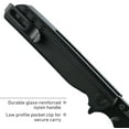 thumbnail image 5 of CRKT LCK + Everyday Carry Assisted Folding Knife with Liner Lock: Stainless Steel Plain Edge Blade, Glass-Reinforced Nylon Handle, Pocket Clip, 3802K, 5 of 7