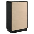 thumbnail image 3 of Cavy Tall Dresser Chest, 6 Drawers, Black Wood, Round Gold Knobs, 3 of 5