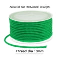 thumbnail image 2 of Unique Bargains Cordon de Perlage en Nylon 3 mm, Fil Tressé en Nylon Extra Résistant pour Fabrication de Colliers, 10 M/33 Pieds, Vert Émeraude, 2 of 5