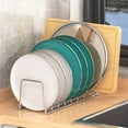 thumbnail image 3 of Stainless Steel 2-Set Bowl & Plate Storage Rack for Kitchen – 4pcs Organizer (2 Plate Racks + 2 Bowl Racks), Compact Dish Drying Rack, 3 of 9