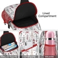 thumbnail image 4 of Sling Backpack,White Christmas Tree Pattern Sling Bag with Water Bottle Holder,Waterproof Sling Bag for Men/Women with Headphone Jack for Hiking,Travel, 4 of 6