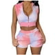 thumbnail image 2 of Puntoco - Camiseta y pantalón para mujer, sin mangas, con tiras, estampado teñido anudado Puntoco Puntoco-2547, 2 of 2