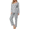 thumbnail image 6 of Anygrew Women's Pajamas Set Long Sleeve Shirts and Long Pants 2 Piece Pjs Sleepwear with Pockets, 6 of 8