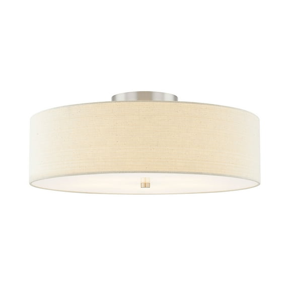 Justice Design Group Fab-9762 Classic 5 Light 24" Wide Semi-Flush Drum Ceiling Fixture -
