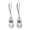 White, variant on Sterling Silver Swarovski Elements Pink Simulated Pearl Leverback Dangle Earrings (8mm)